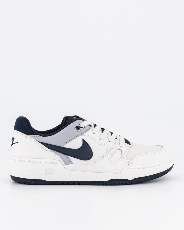 Nike Full Force Bianche Essential AF1 Bianco Sneakers Uomo Swoosh Blu scuro / Dark obsidian art. FB1362 002