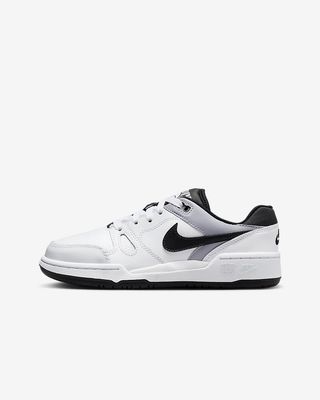 Nike Full Force Bianche Essential GS AF1 Bianco Sneakers Ragazzi Swoosh Nero Black art. FV5929 101