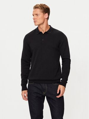 Polo Maniche Lunghe Nera Black Uomo in 100% Cotone Essential Polo Nero Basic Manica Lunga Collo 3/4 Jack & Jones JJFRED KNIT LS POLO art. 12258582 Polo Maniche Lunghe Nera Black Uomo in 100% Cotone Essential Polo Nero Basic Manica Lunga Collo 3/4 Jack & Jones JJFRED KNIT LS POLO art. 12258582
