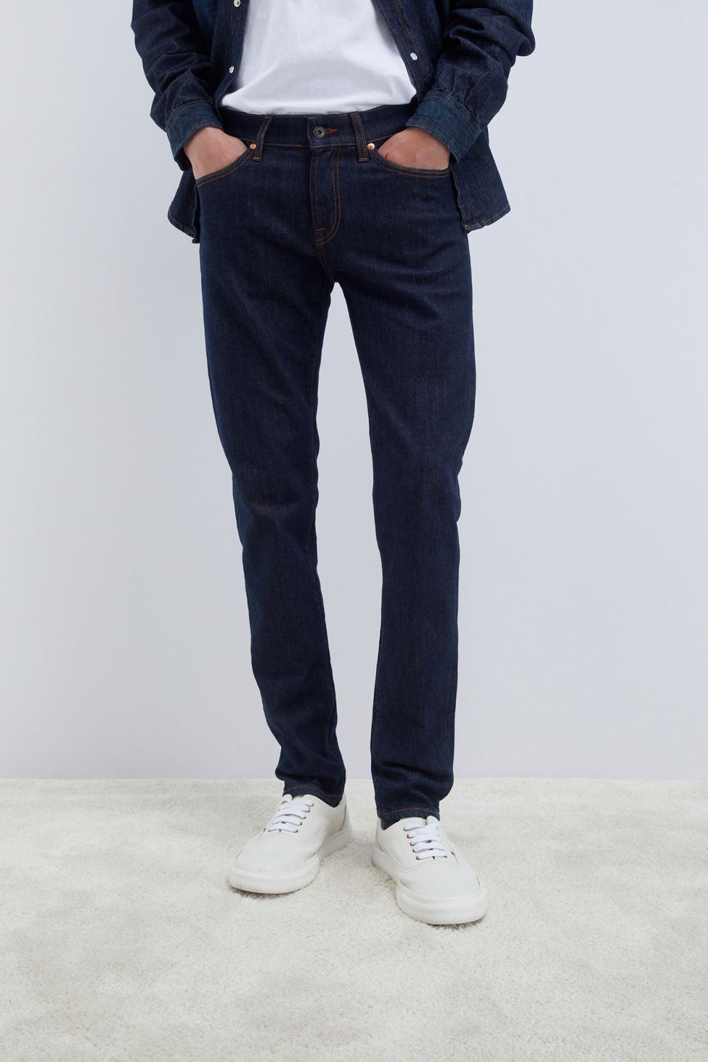 Jeans Uomo 5 Tasche 517 Lavaggio 0 Scuro No Wash Uomo Roy Roger's 517 WASH 87 Regular Denim Slim Fit art. RRU075CH422751.C0999