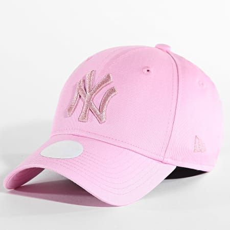 Cappello rosa  pink lurex NY New York Yankees Essential visiera Curva New Era 9FORTY Regolabile art. 60565243