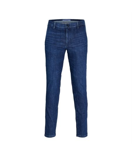 Pantalone Jeans Denim blu scuro Stretto Slim fit Uomo tasche a filo dark Blue Vita media Jack&Jones JJIMARCO JJSOUTH AM 173 art. 12261683