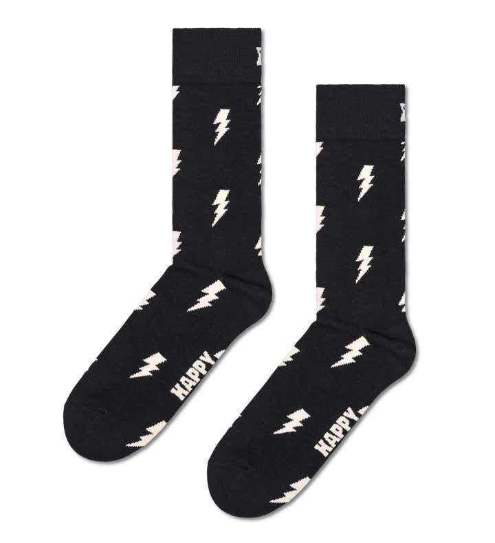 Calze Happy Socks Unisex flash fulmine Nero sock  art. P000132