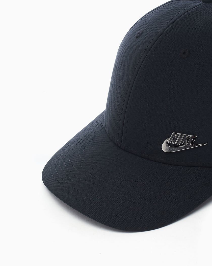Cappello Nike Nero Argento Sportswear Legacy 91 Dri Fit logo metallico Swoosh acciao Black silver art. FB5371 010