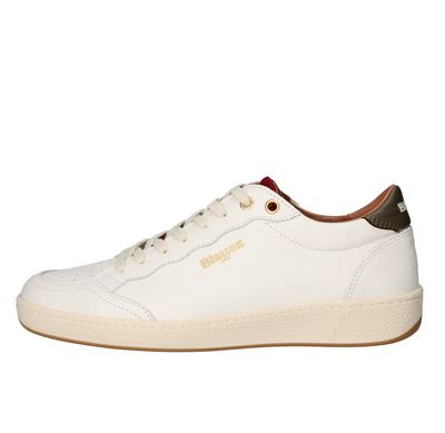 Blauer Sneakers Basse uomo Crema in Pelle Murray Vintage fondo heritage militare brown WHITE/CREAM art. S5MURRAY01/LEA CRE/MIL