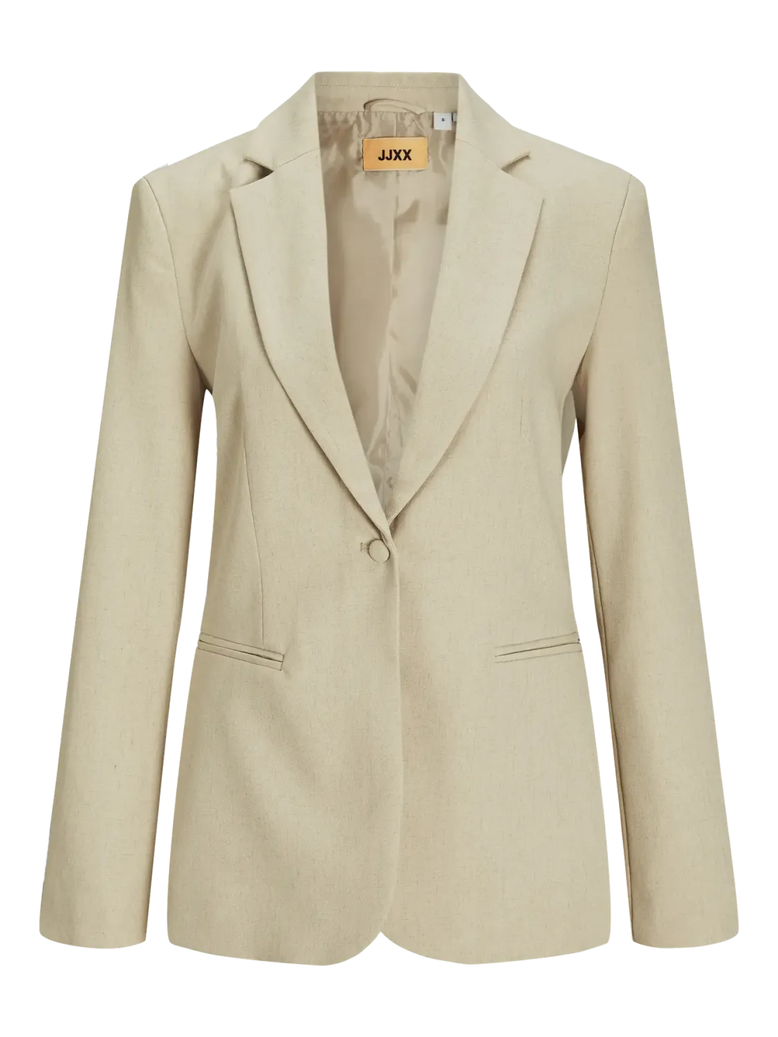 Giacca Blazer Donna sabbia Beige Misto lino regular fit JJXX JXELLIS MIA STRUCTURED BLAZER TLR feather grey art. 12268835