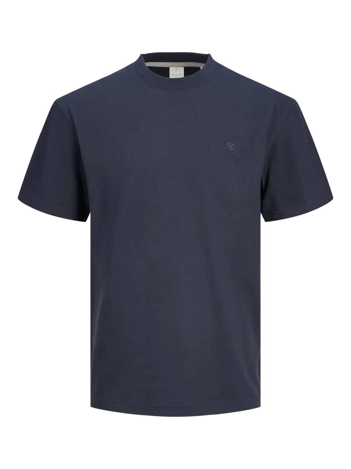 T-shirt Blu semplice Tinta unita paricollo 100% cotone jersey Maglietta sottogiacca Dark Blue Navy Scuro relax fit Jack&Jones JPRCCLOGAN TEE CREW NECK art. 12262787