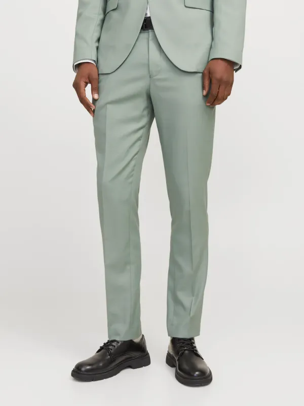 Pantalone Verde Chiaro elegante uomo Slim fit Abito Chino Viscosa Jack&Jones JPRSOLARIS TROUSER Pantaloni Iceberg green art. 12141112