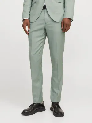 Pantalone Verde Chiaro elegante uomo Slim fit Abito Chino Viscosa Jack&Jones JPRSOLARIS TROUSER Pantaloni Iceberg green art. 12141112