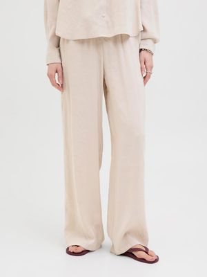 Pantaloni Larghi morbidi sabbia beige con coulisse elastica vita media Gamba larga in modal Pantalone leggero Largo Wide Donna Feather Gray JJXX JXFIE SOFT PANT art. 12270928 Pantaloni Larghi morbidi sabbia beige con coulisse elastica vita media Gamba larga in modal Pantalone leggero Largo Wide Donna Feather Gray JJXX JXFIE SOFT PANT art. 12270928