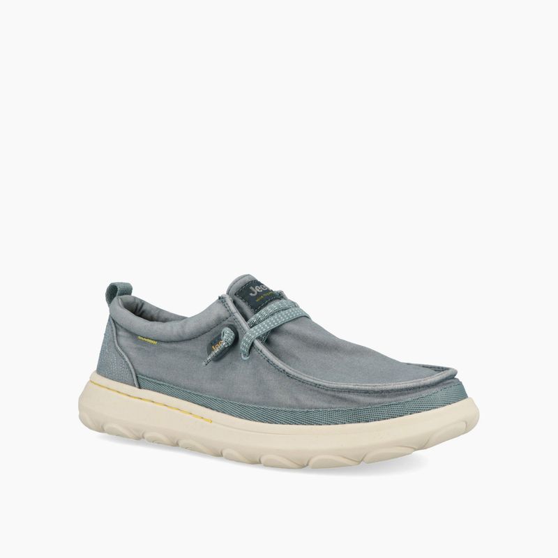 Scarpe in Tela Blu chiaro Grigio slavato a Mocassino Chiaro Uomo ultra Leggero Kauai Wallabe Cotone dude suola in EVA Lacci elastici art. JM51041A Scarpe in Tela Blu chiaro Grigio slavato a Mocassino Chiaro Uomo ultra Leggero Kauai Wallabe Cotone dude suola in EVA Lacci elastici art. JM51041A