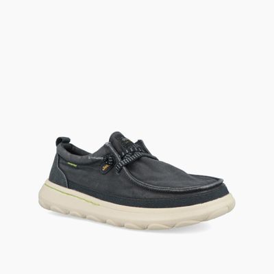Scarpe in Tela Blu Scuro Navy a Mocassino Chiaro Uomo ultra Leggero Kauai Wallabe  Cotone dude suola in EVA Lacci elastici  art. JM51041A