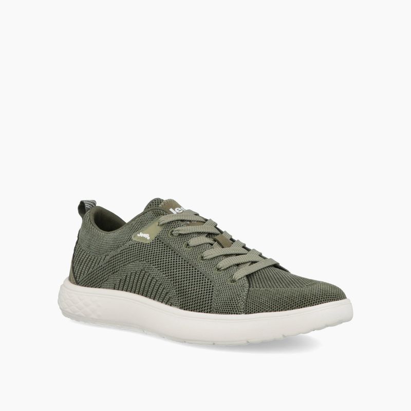 Sneakers verdone militare verde oliva in Mesh Uomo ultra Leggero Kobi derby suola in memory art. JM51020A 016