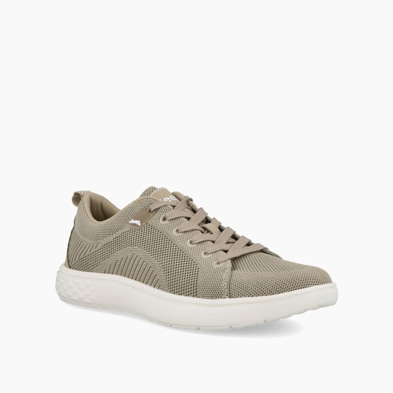 Sneakers beige SABBIA sand  in Mesh Uomo ultra Leggero Jeep Kobi derby suola in memory art. JM51020A 025