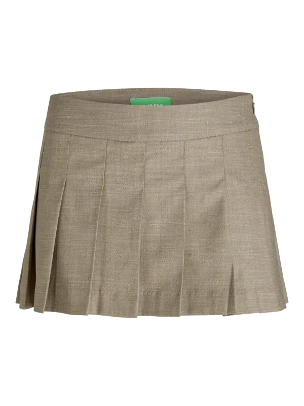 Gonna Beige Plissettata Donna mini Plissè poli viscosa sabbia coriander melange JJXX JXLELA LW MINI SKIRT art. 12275019