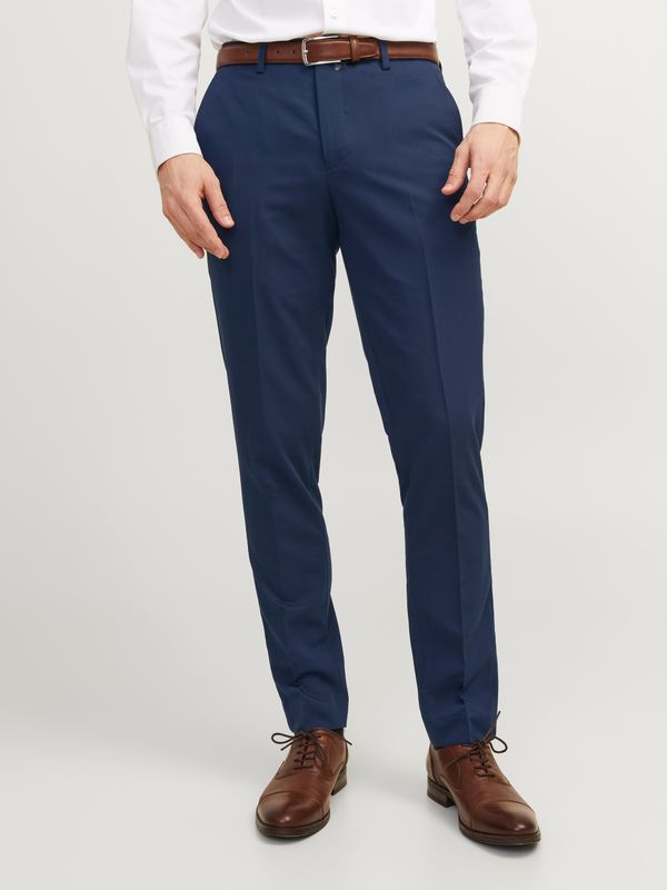 Pantalone blu scuro elegante uomo Slim fit Abito Chino Viscosa Jack&Jones JPRFRANCO Trouser Pantaloni blu diplomatico dark Navy art. 12199893