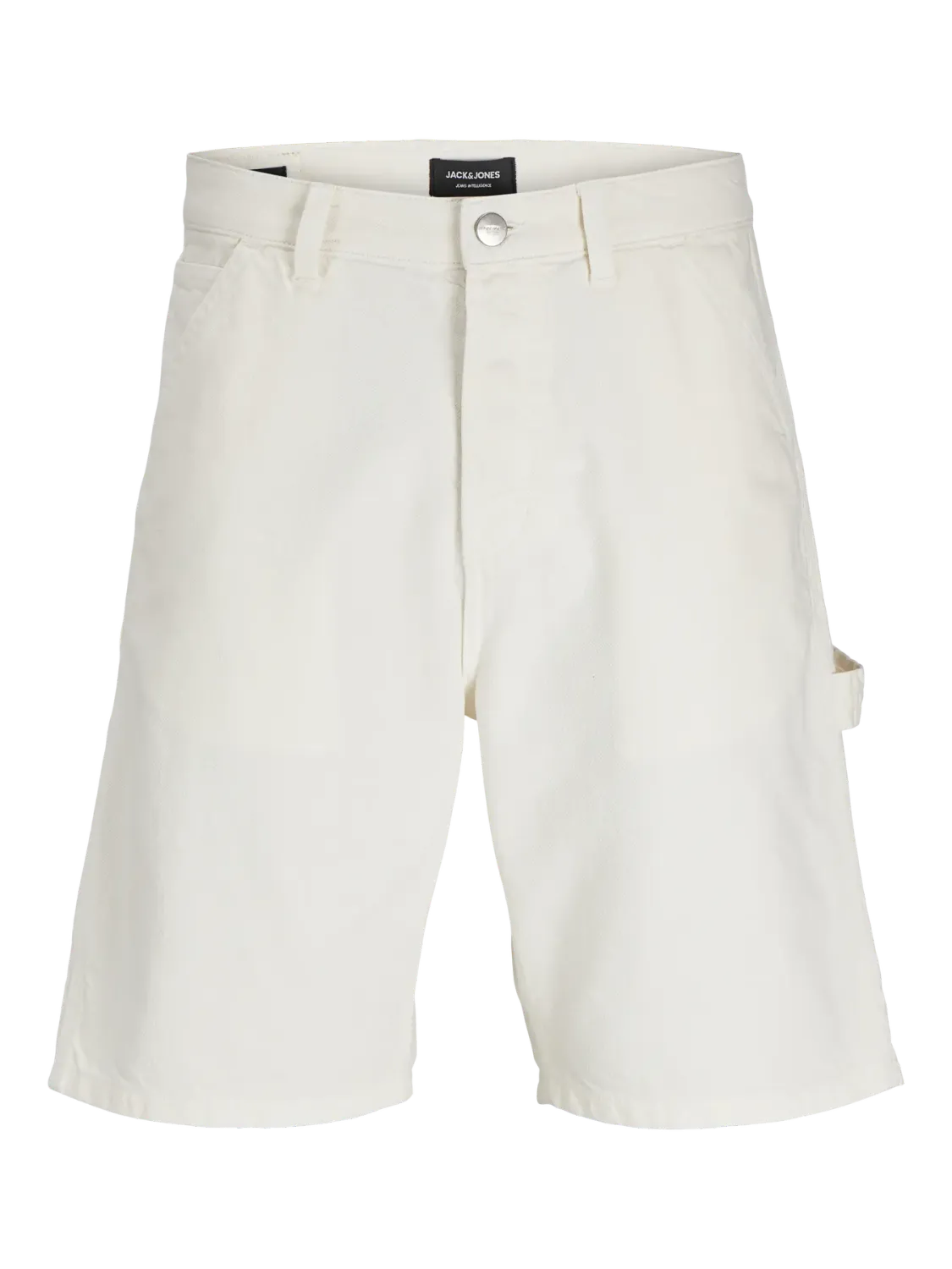 Bermuda Jeans Bianco Latte Baggy Carpenter Loose Fit Pantaloncini Vita Alta Cotone Jack&Jones JJIALEX JJCARPENTER SHORTS art. 12273250 Bermuda Jeans Bianco Latte Baggy Carpenter Loose Fit Pantaloncini Vita Alta Cotone Jack&Jones JJIALEX JJCARPENTER SHORTS art. 12273250