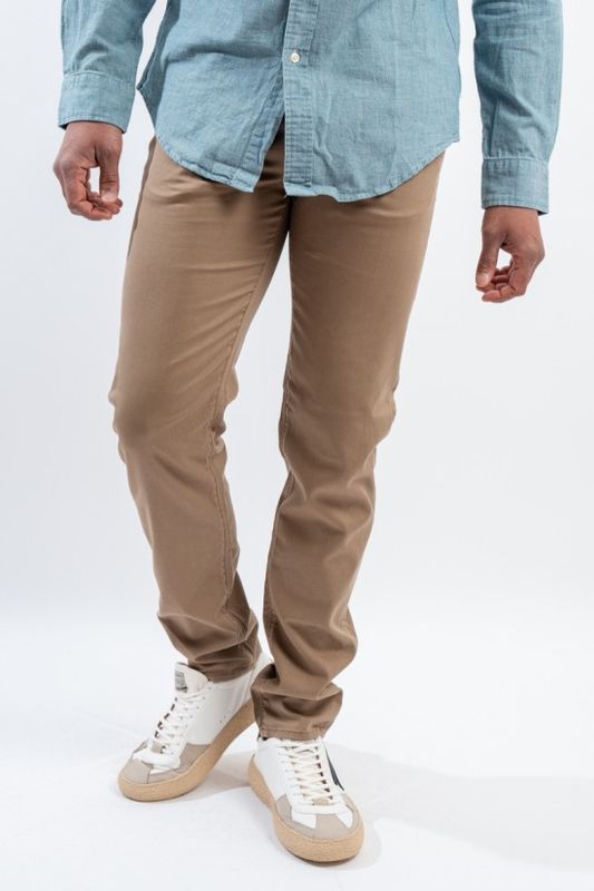 Pantalone Uomo 5 Tasche 517 Plain Beige Sabbia Cotone Leggero drill  Uomo Roy Roger's 517 Plain Regular  Regular Slim Fit art. RU089P0370127 C0134