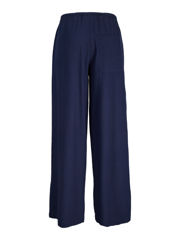 Pantaloni in Lino blu donna Larghi morbidi navy con coulisse elastica vita media Gamba larga in lino viscosa Pantalone leggero Largo Wide Donna PEACOT BLU JJXX JXBREEZE FLORA SUMMER MW art. 12269769 Pantaloni in Lino blu donna Larghi morbidi navy con coulisse elastica vita media Gamba larga in lino viscosa Pantalone leggero Largo Wide Donna PEACOT BLU JJXX JXBREEZE FLORA SUMMER MW art. 12269769