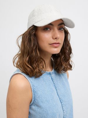 Cappello in pizzo bianco Sangallo Berretto con visiera baseball Unisex bucket JJXX JXLU  art. 12278363