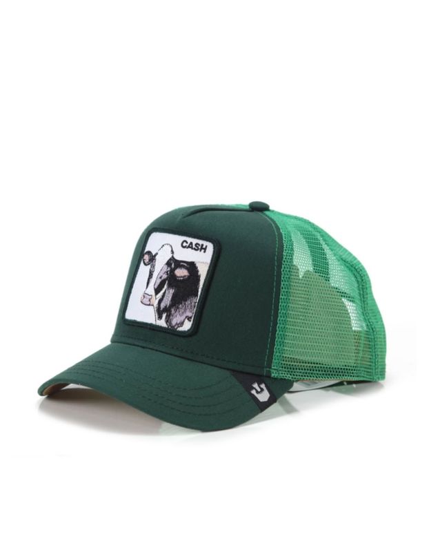 Cappello Mucca Vacca Verde Green Goorin Bros  Trucker Cash Patch Cappellino con retina  art. 101 0383 GRE