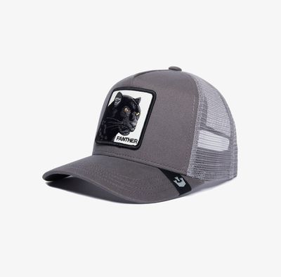 Cappello Goorin Bros Pantera Grigio Trucker Patch Panther  Cappellino con retina Grey art. 101 0381 GRY Cappello Goorin Bros Pantera Grigio Trucker Patch Panther  Cappellino con retina Grey art. 101 0381 GRY