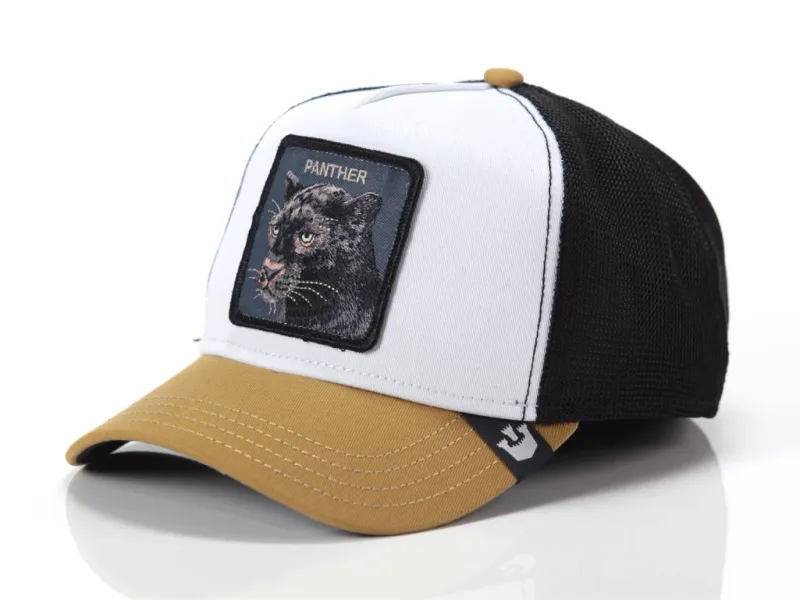 Cappello Goorin Bros Pantera Nero Bianco Crema  Trucker Patch Panther  Cappellino con retina Black art. 101 1333 SNO Cappello Goorin Bros Pantera Nero Bianco Crema  Trucker Patch Panther  Cappellino con retina Black art. 101 1333 SNO