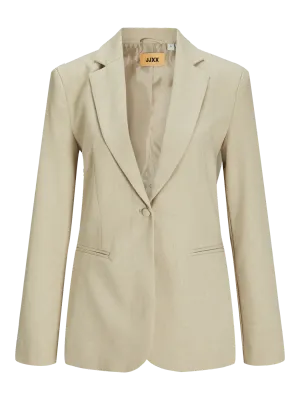 Giacca Blazer Donna sabbia Beige Misto lino regular fit JJXX JXELLIS MIA STRUCTURED BLAZER TLR feather grey art. 12268835