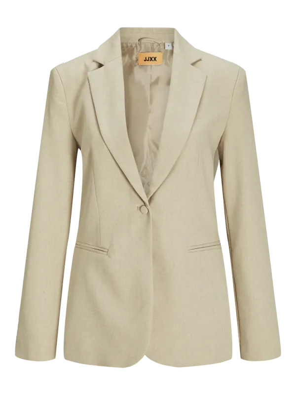 Giacca Blazer Donna sabbia Beige Misto lino regular fit JJXX JXELLIS MIA STRUCTURED BLAZER TLR feather grey art. 12268835