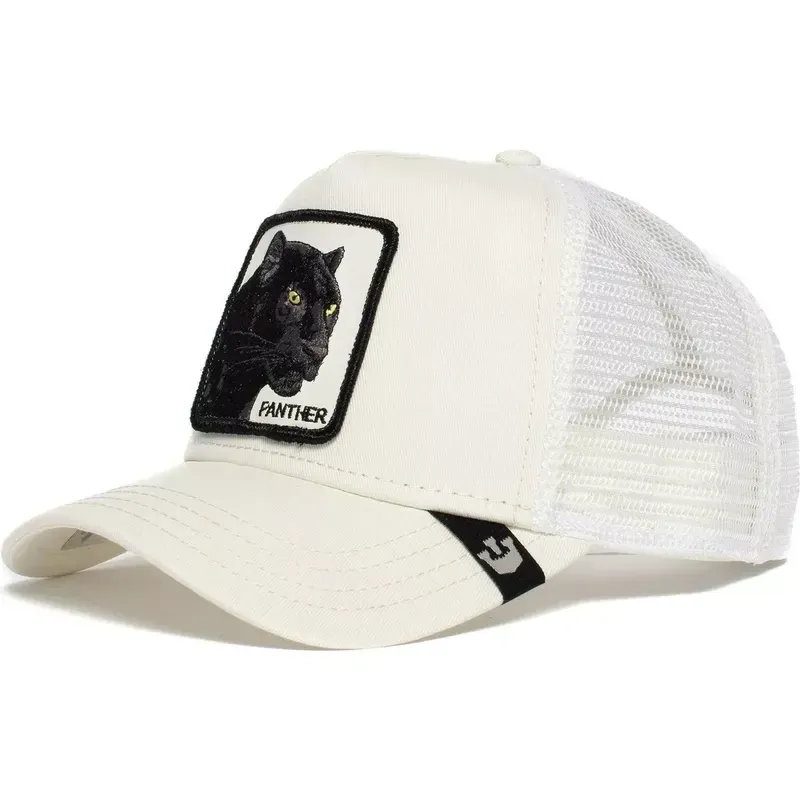 Cappello Pantera Bianco Goorin Bros  Trucker Patch Panther  Cappellino con retina White art. 101 0381 WHT