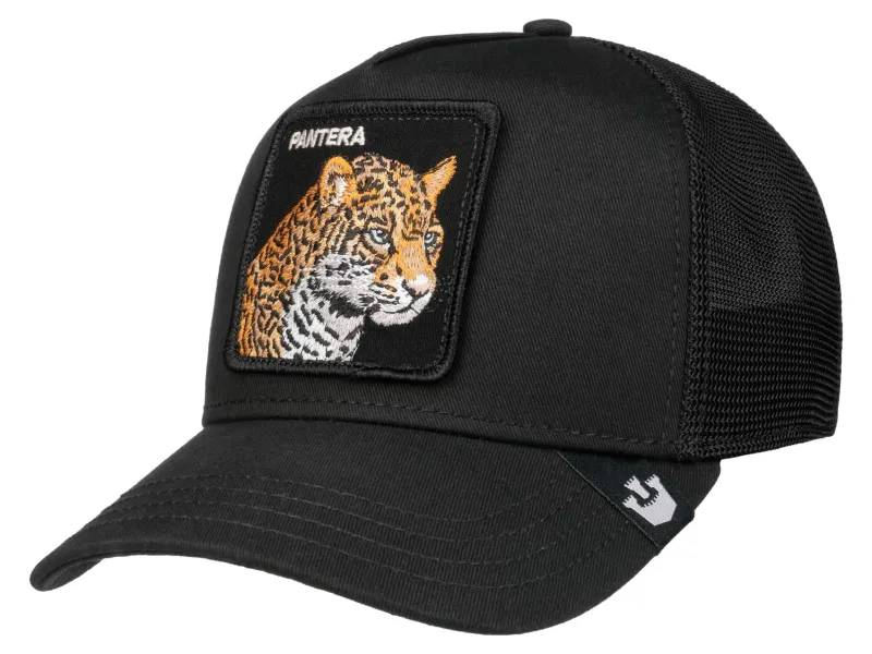 Cappello Goorin Bros Pantera Maculata  Nero Trucker Patch Pantera Cappellino con retina Black art. 101 1447 BLK