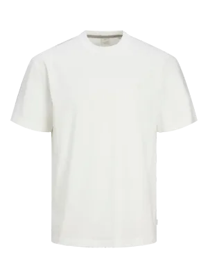 T-shirt Bianca semplice Tinta unita paricollo 100% cotone Maglietta sottogiacca white bianco Chiaro relax fit Jack&Jones JPRCCLOGAN TEE CREW NECK art. 12262787