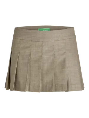 Gonna Beige Plissettata Donna mini Plissè poli viscosa sabbia coriander melange JJXX JXLELA LW MINI SKIRT art. 12275019