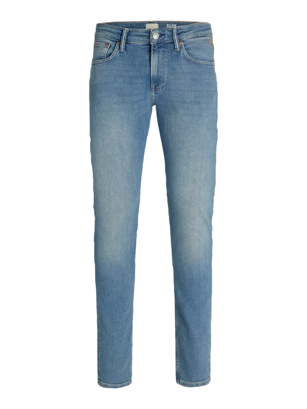 Jeans Stretto Chiaro Slim fit Uomo Lavaggio chiaro Tela premium 5 tasche  Vita media Jack&Jones JJIGLENN JJPREMIUM JOS 758 art. 12274934