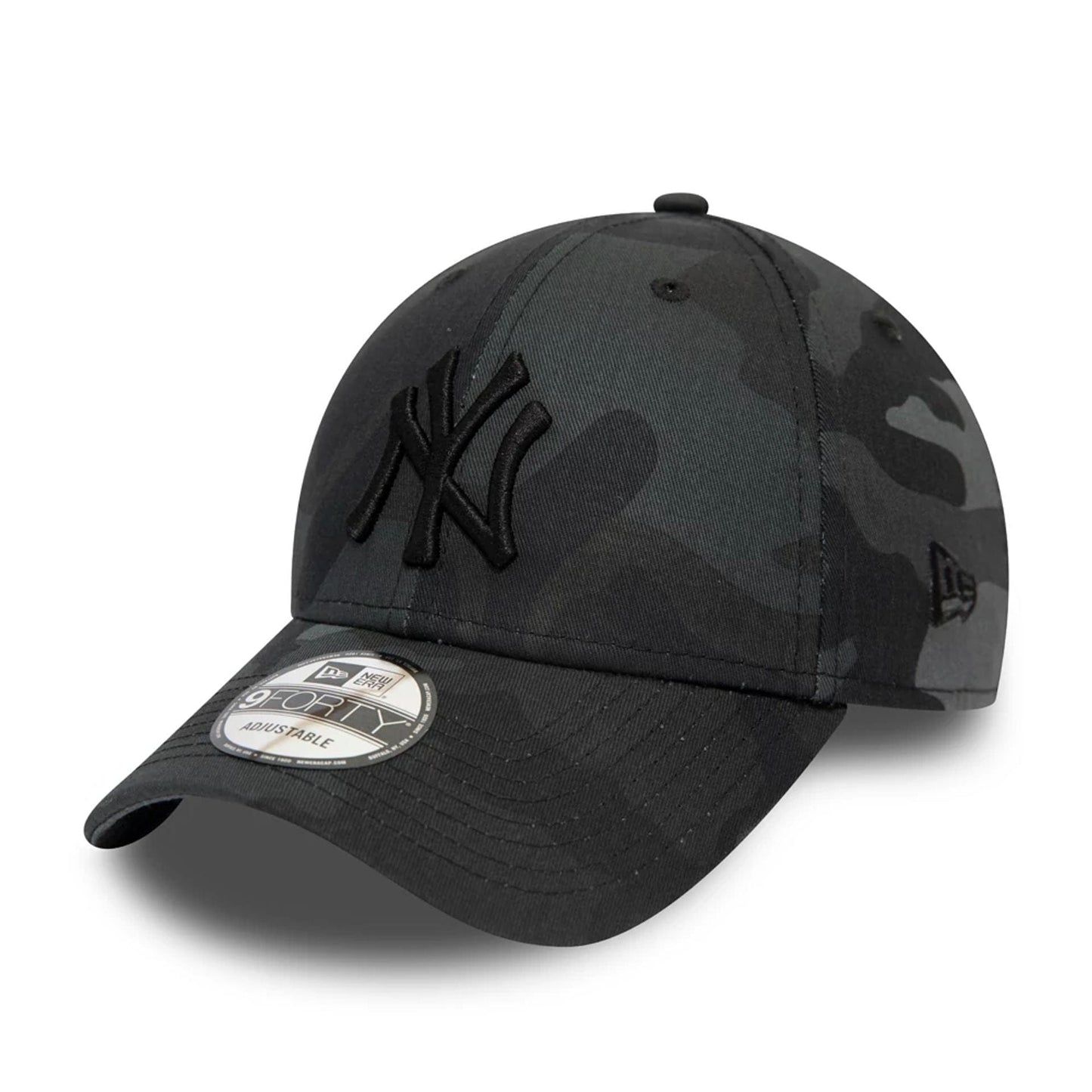 New Era Cappellino 9FORTY Mimetico Nero NY Yankees New York Camo scuro camouflage Nero art. 12051998