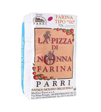 Farina tipo"00"speciale per pizza confezione da kg 25 nonna farina celeste