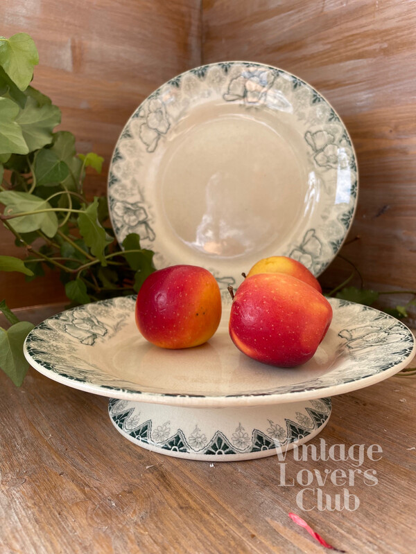 Green Flowers HB &amp; Cie Shallow Bowl