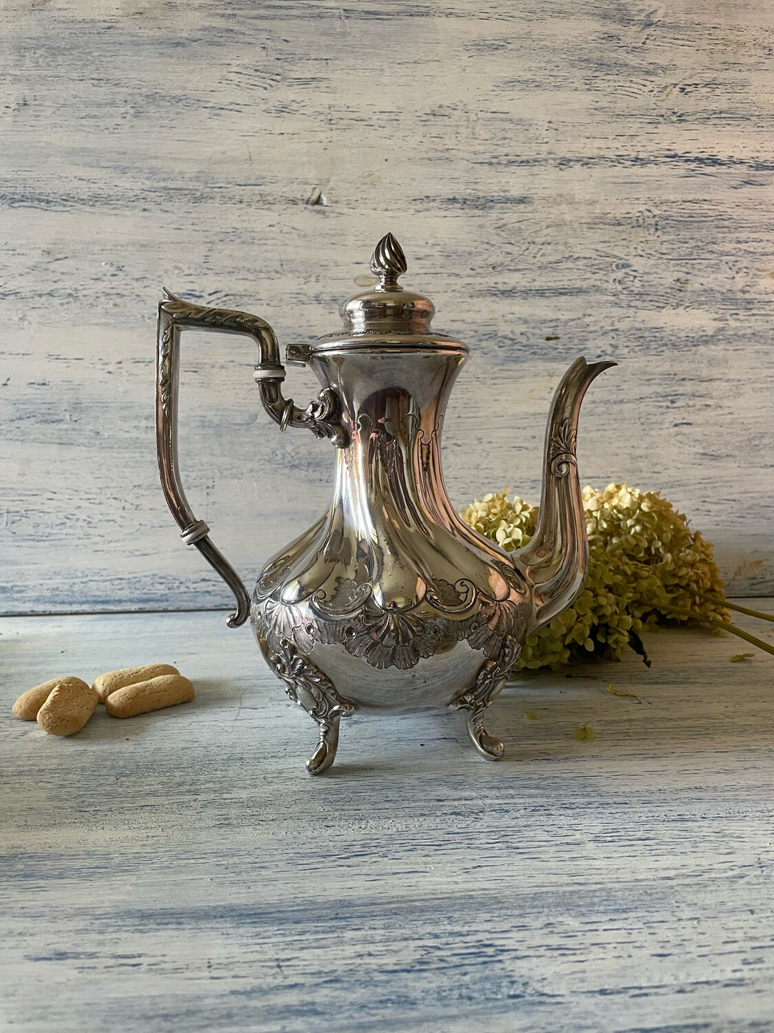 Silver-plated coffee pot