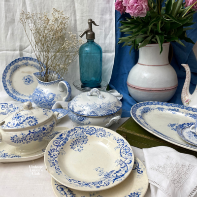 Piatto Fondo E. Bourgeois Azzurro