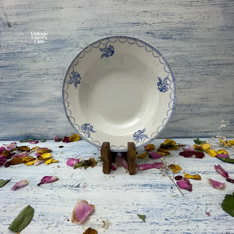 St. Amand Greek Key Deep Plate