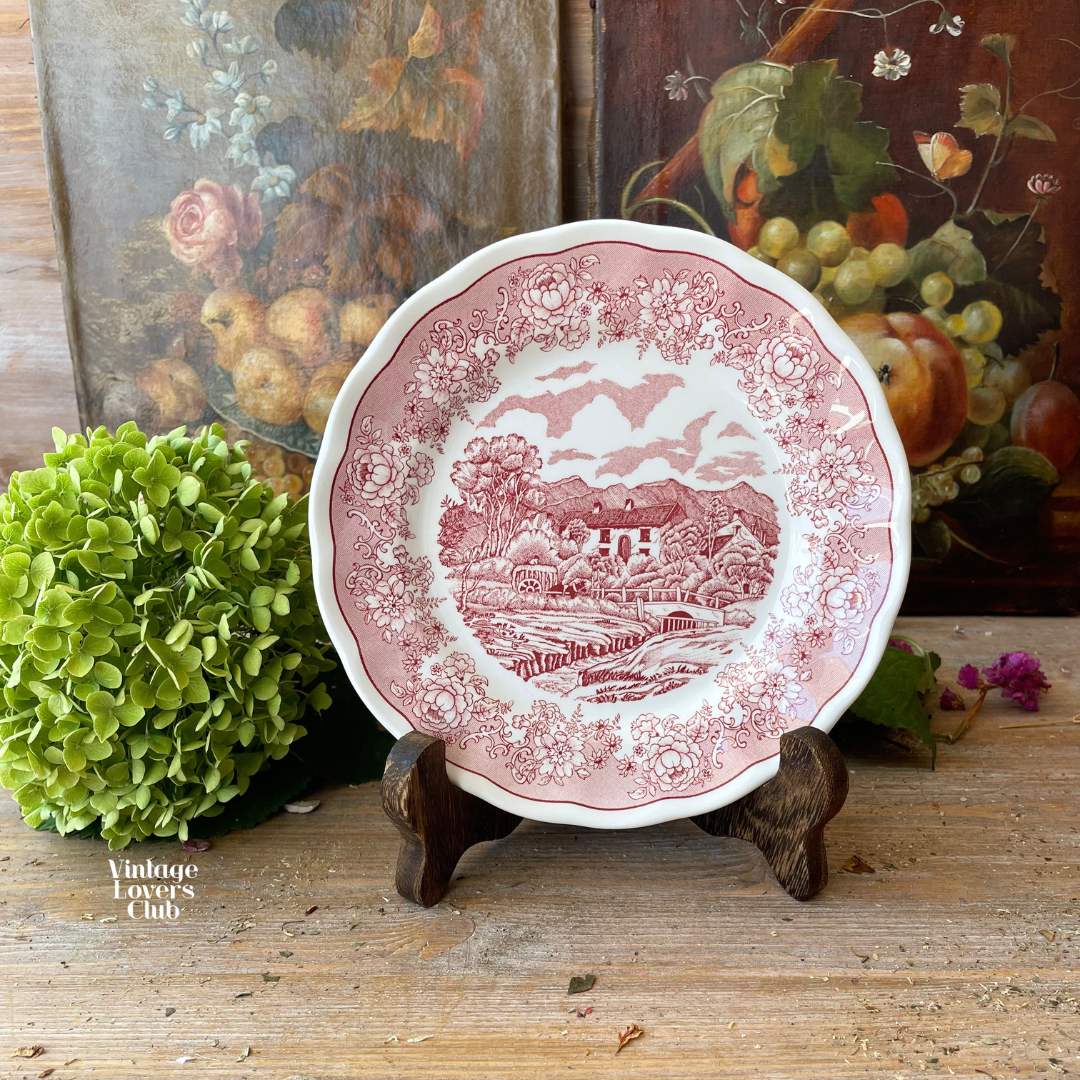 Ceramic Dish with English Countryside Landscape