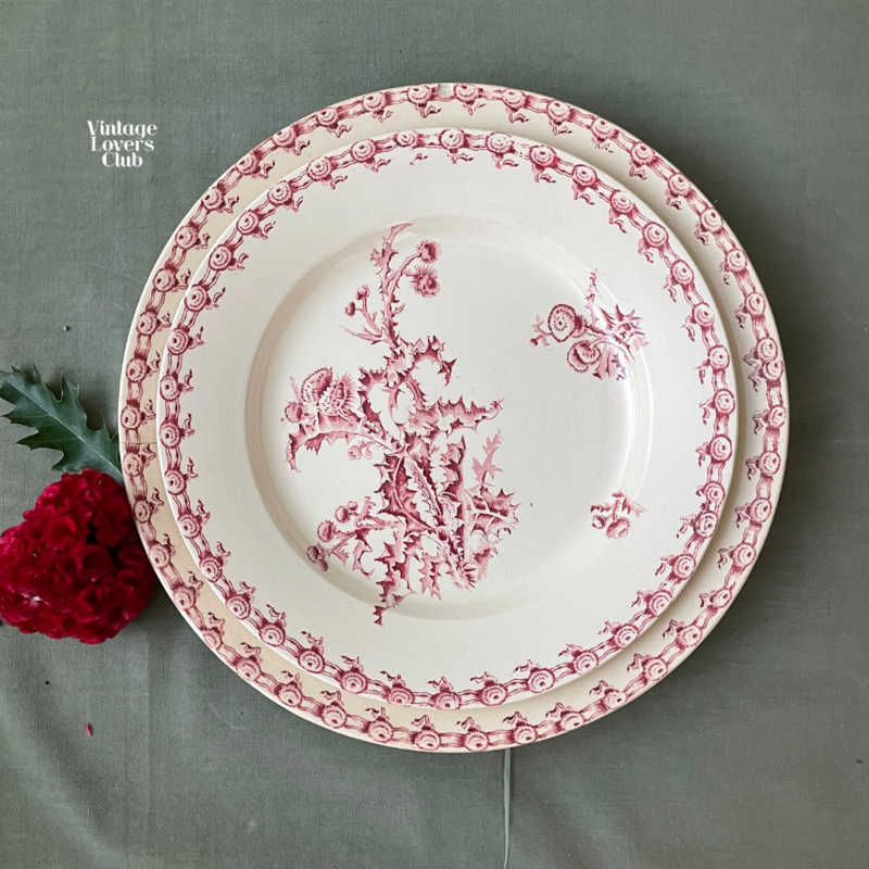 Felted Chardons Round Serving Plate