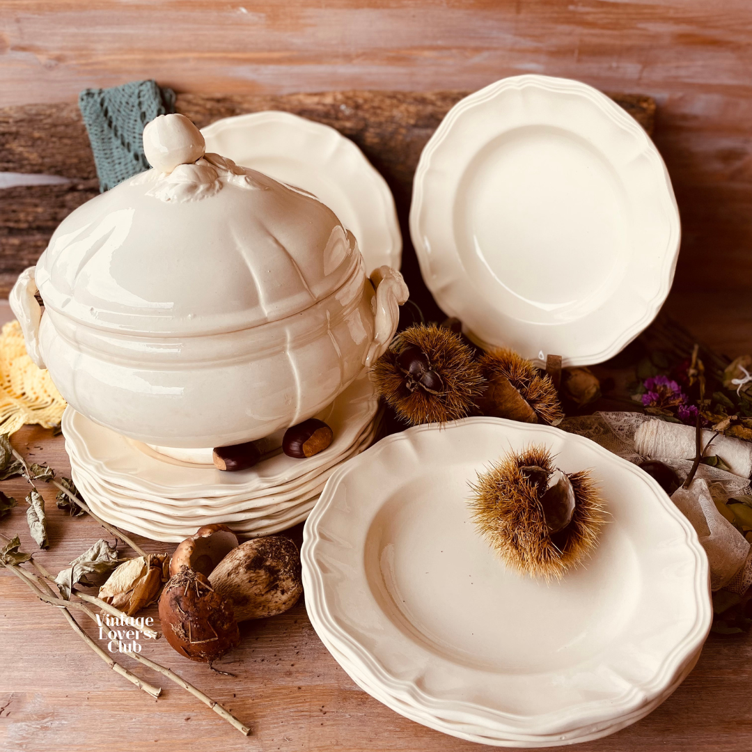 Piatto Piano Sarreguemines Crema