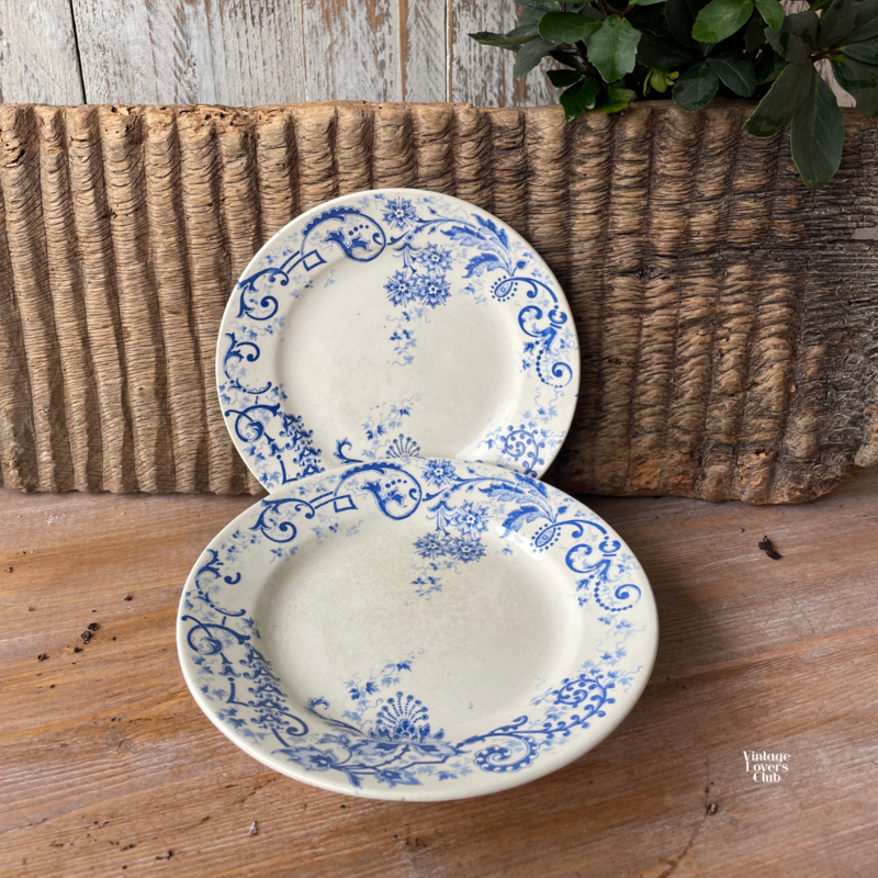 E.Bourgeois Blue Decor Shallow Bowl