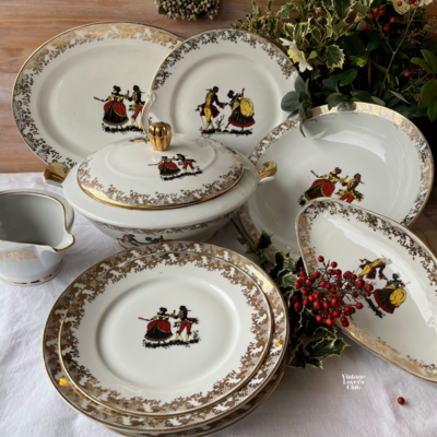 Limoges Gold Service Checkers and Chevaliers