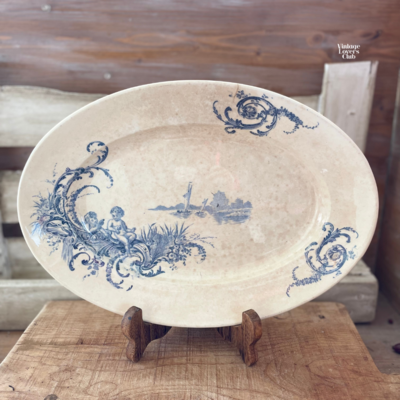 Oval Tray JV &amp; Bordeaux