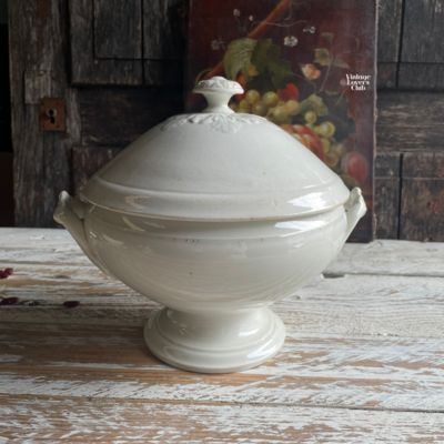 White tureen Luneville