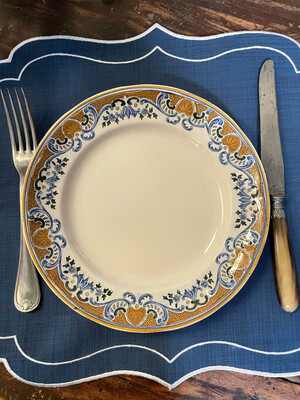 Dutch Dinner Plate with Vieux Rouen Decoration