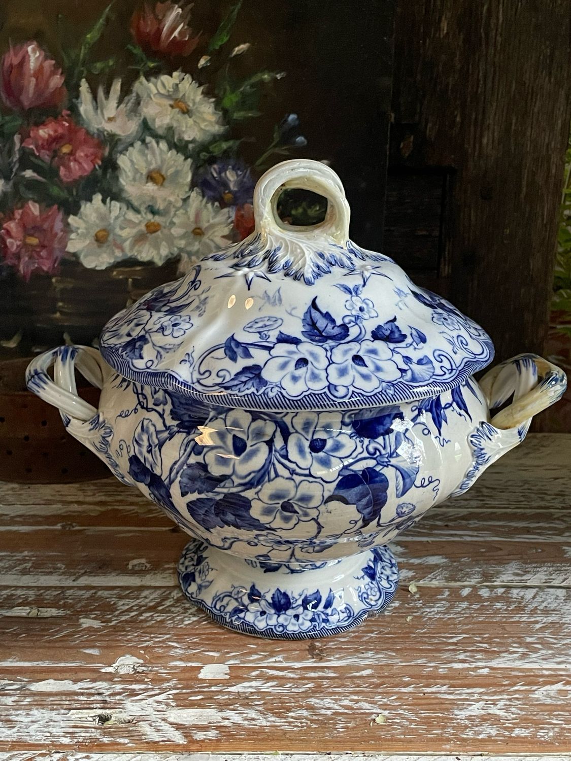 Floral Creil Soup Tureen