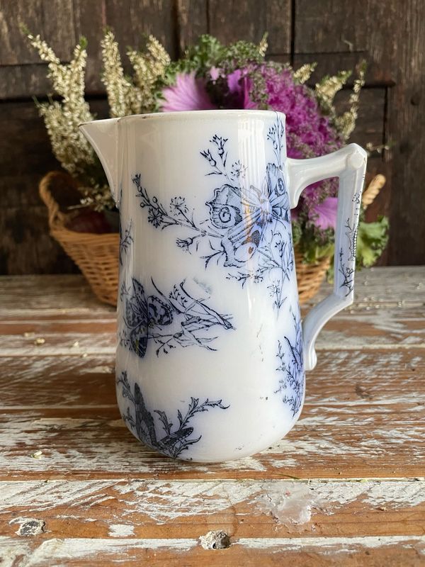 Luneville Pitcher with Butterfly Design
